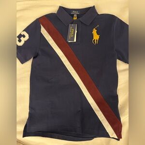 NWT Polo by Ralph Lauren Kids Navy Polo Shirt Size L (14/16)